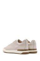 Men's White Lace-up Leather Sneaker | Derimod