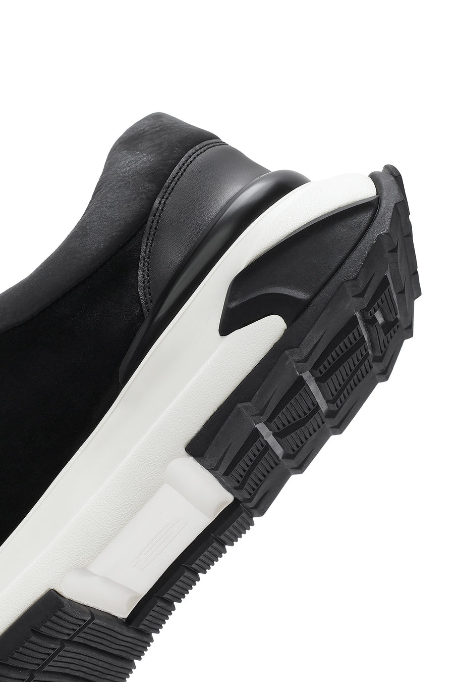 Erkek Siyah Kalın Tabanlı Bağcıklı Süet Deri Sneaker