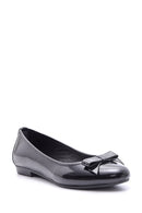 Women's Patent Leather Bow Ballerina Ballerinas | Derimod