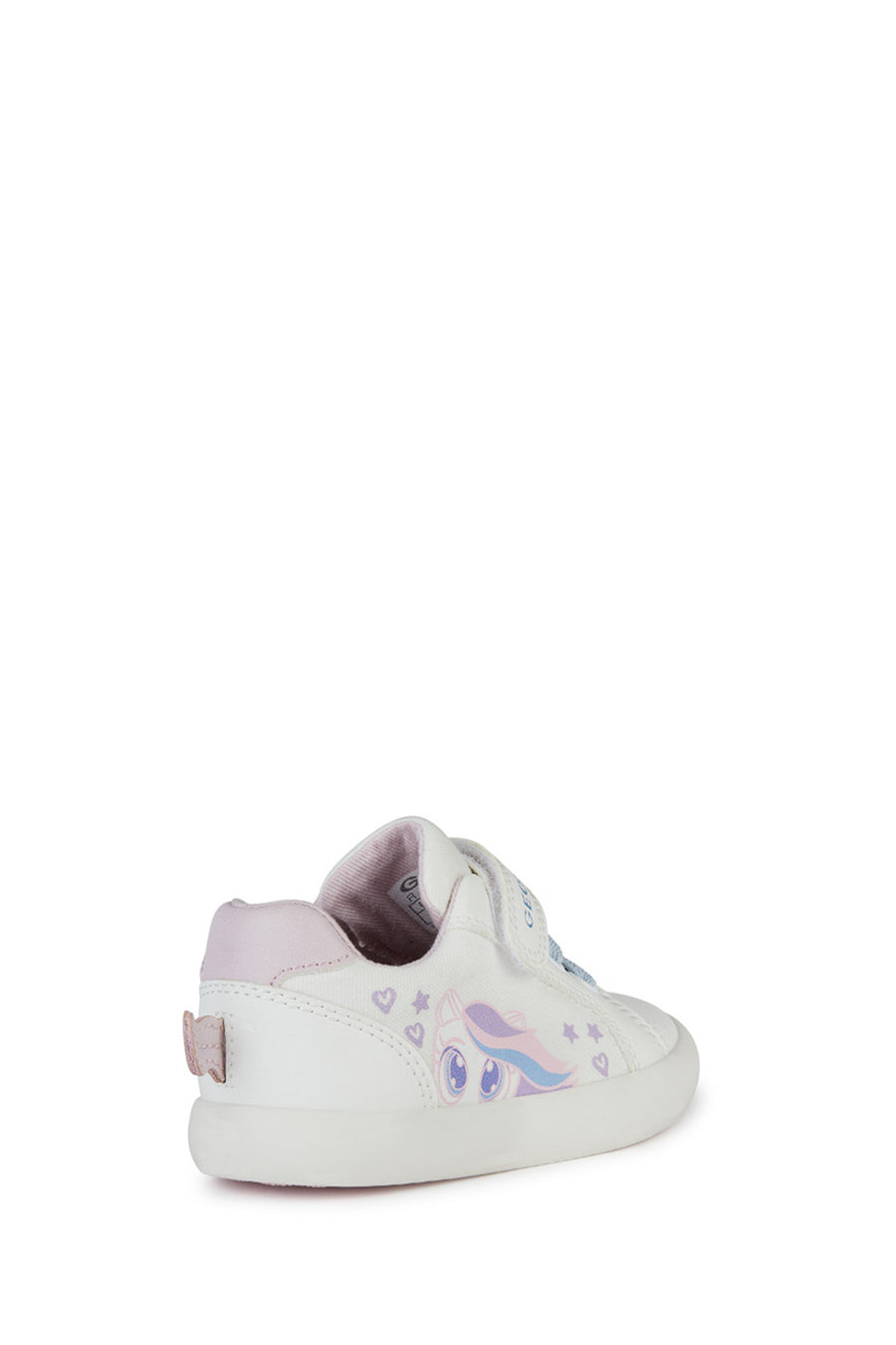 Geox Baby Girl White Multy Banded Fabric Sneakers