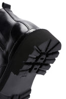 Men's Black Leather Zippered Casual Boots | Derimod