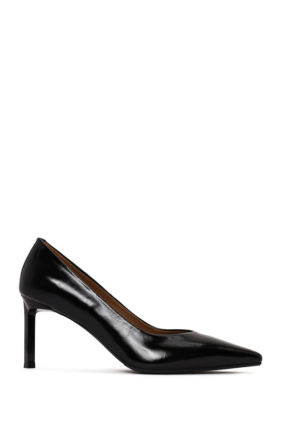 Woman Black Thin-Heeled Patent Leather Leather Stiletto AF140004DR | Derimod