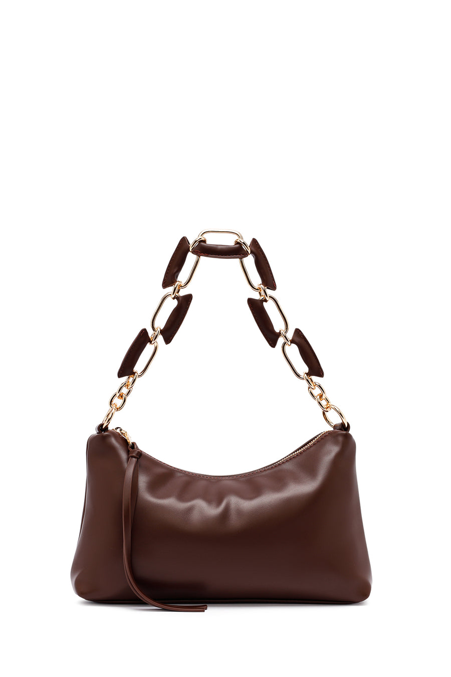 Woman Brown Long-Strap Shoulder Bag