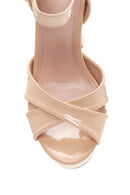Women's Beige Thick Heeled Platform Sandals | Derimod