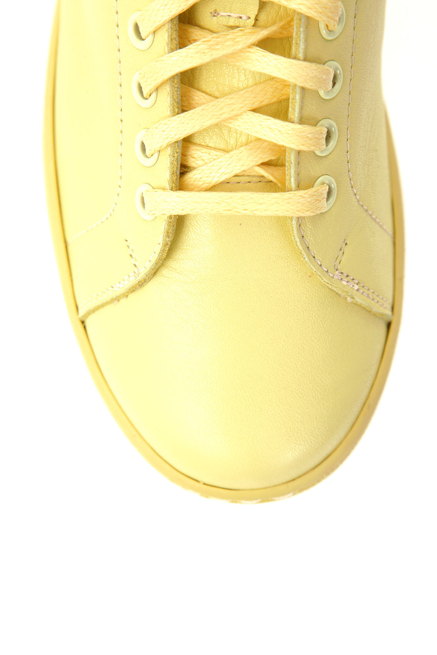 Sarı Kadın Deri Sneaker