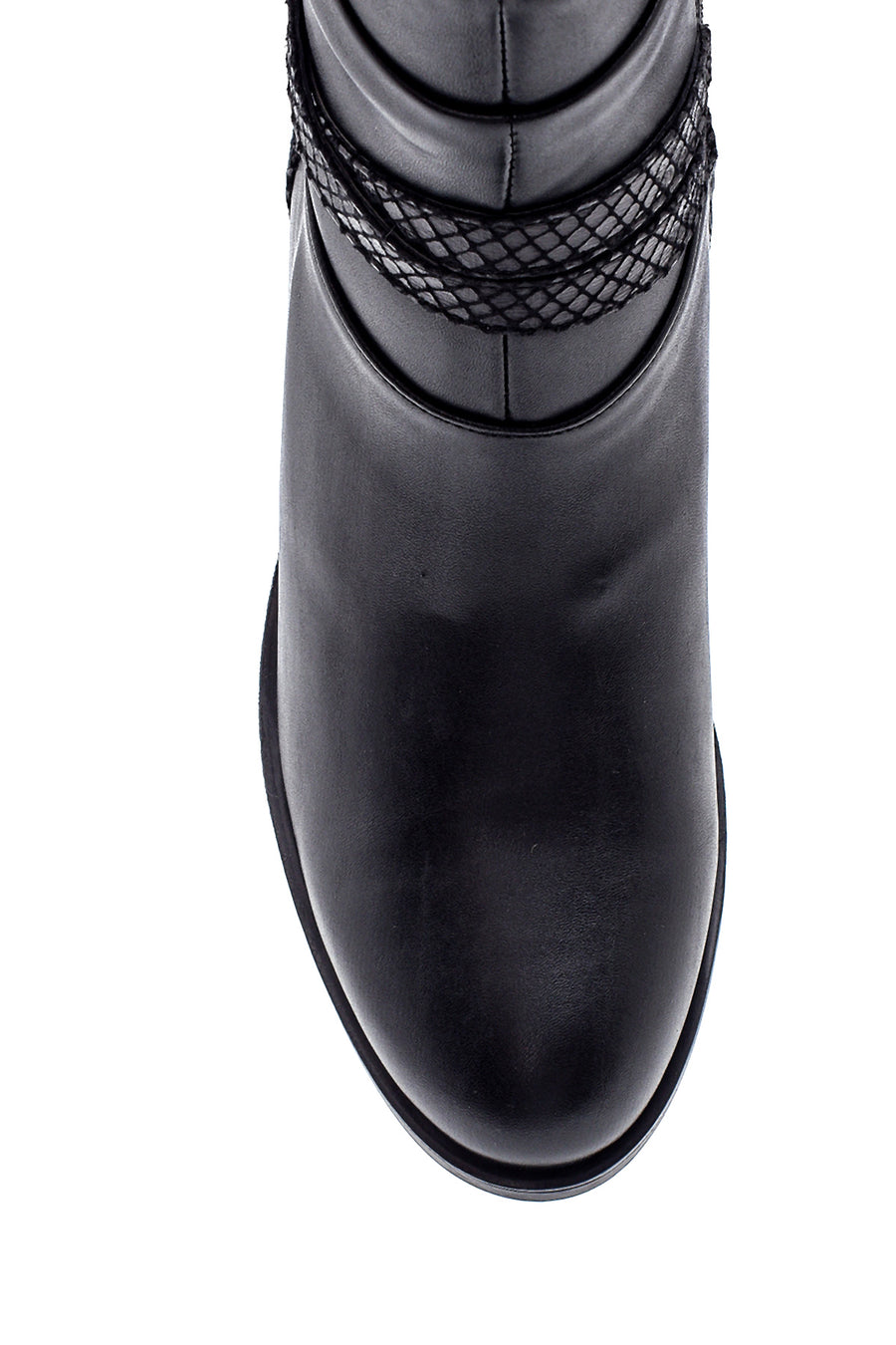 Women's Snake Patterned Mid-Heeled Boots