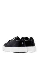 Women's Black Patent Leather Thick Soled Sneaker | Derimod