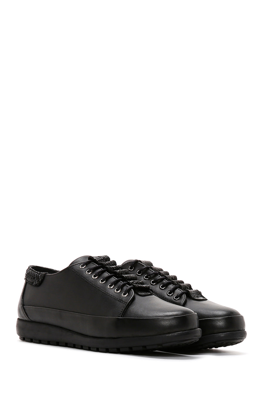 Kadın Siyah Deri Casual Sneaker