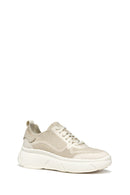 Geox Kadın Vizon D Nebula 2.0 X A - Knit.Tex + Su Bağcıklı Kumaş Sneaker | Derimod