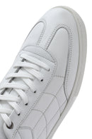 Men's White Lace-up Leather Sneaker | Derimod