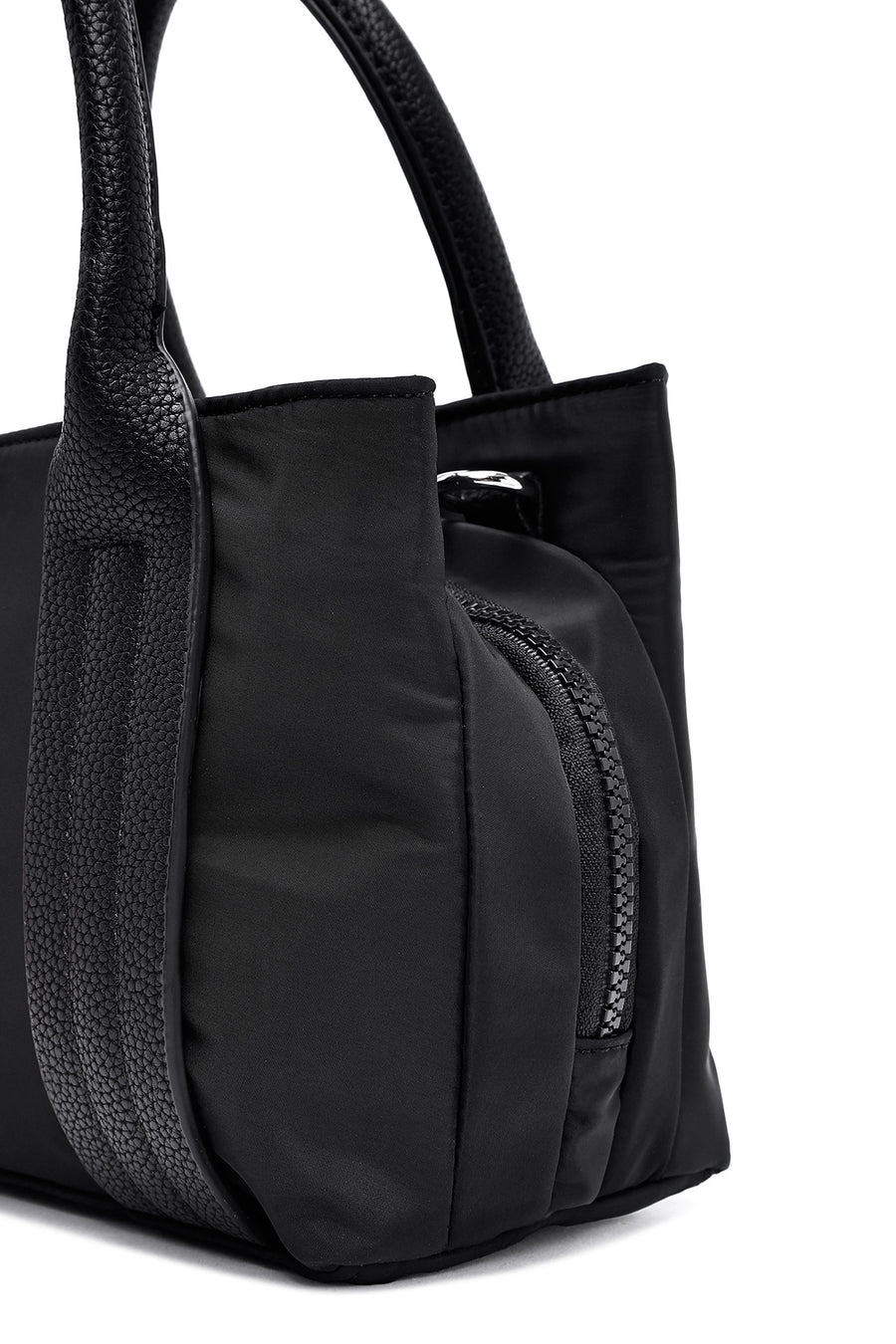 Women's Black Long Strap Accessory Fabric Handbag