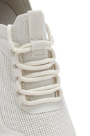 Derimod Zero Women's Cream Laced Fabric Sneakers | Derimod