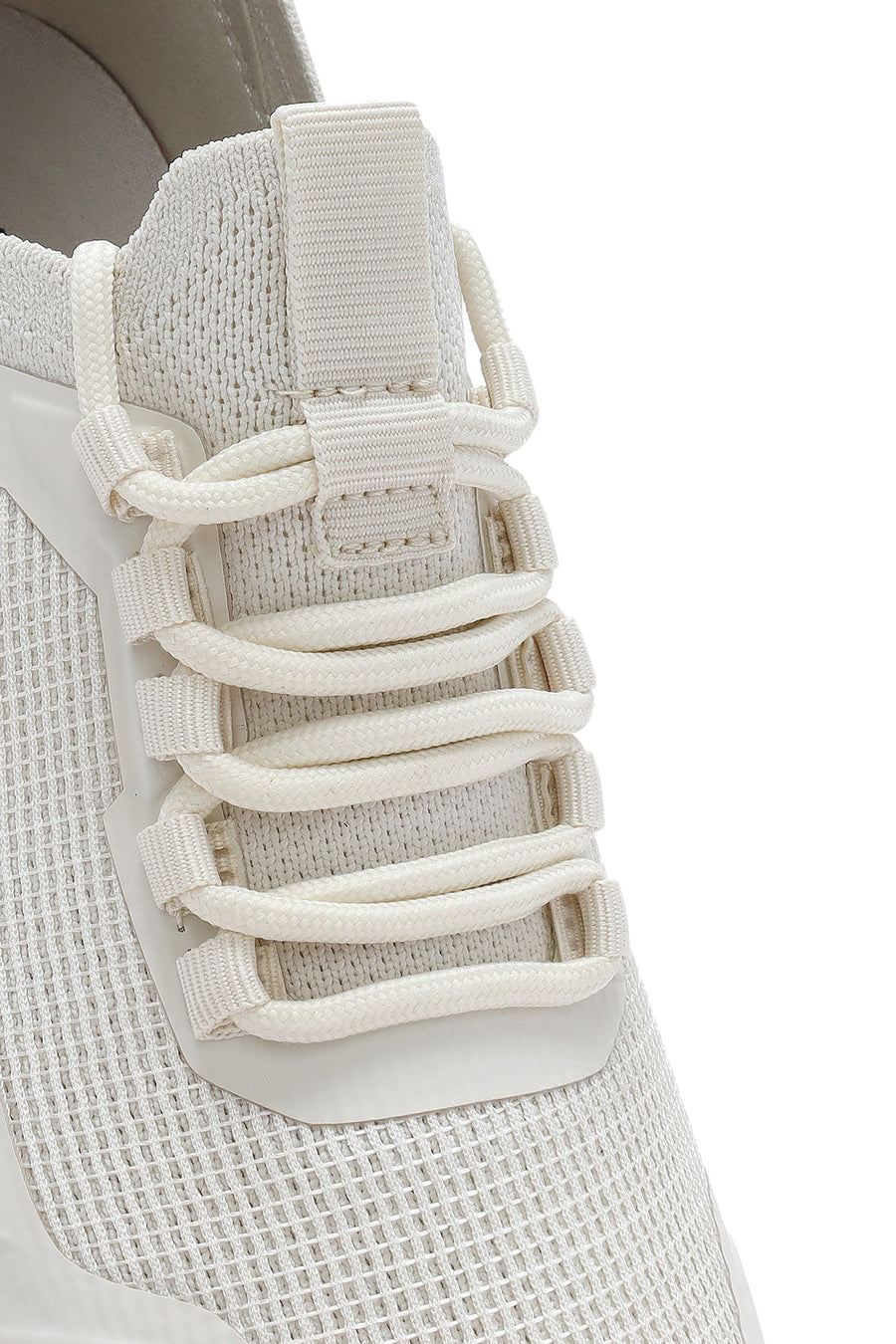 Derimod Zero Women's Cream Laced Fabric Sneakers
