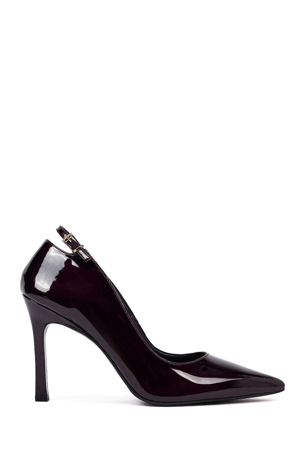 Kadın Bordo İnce Topuklu Rugan Deri Stiletto