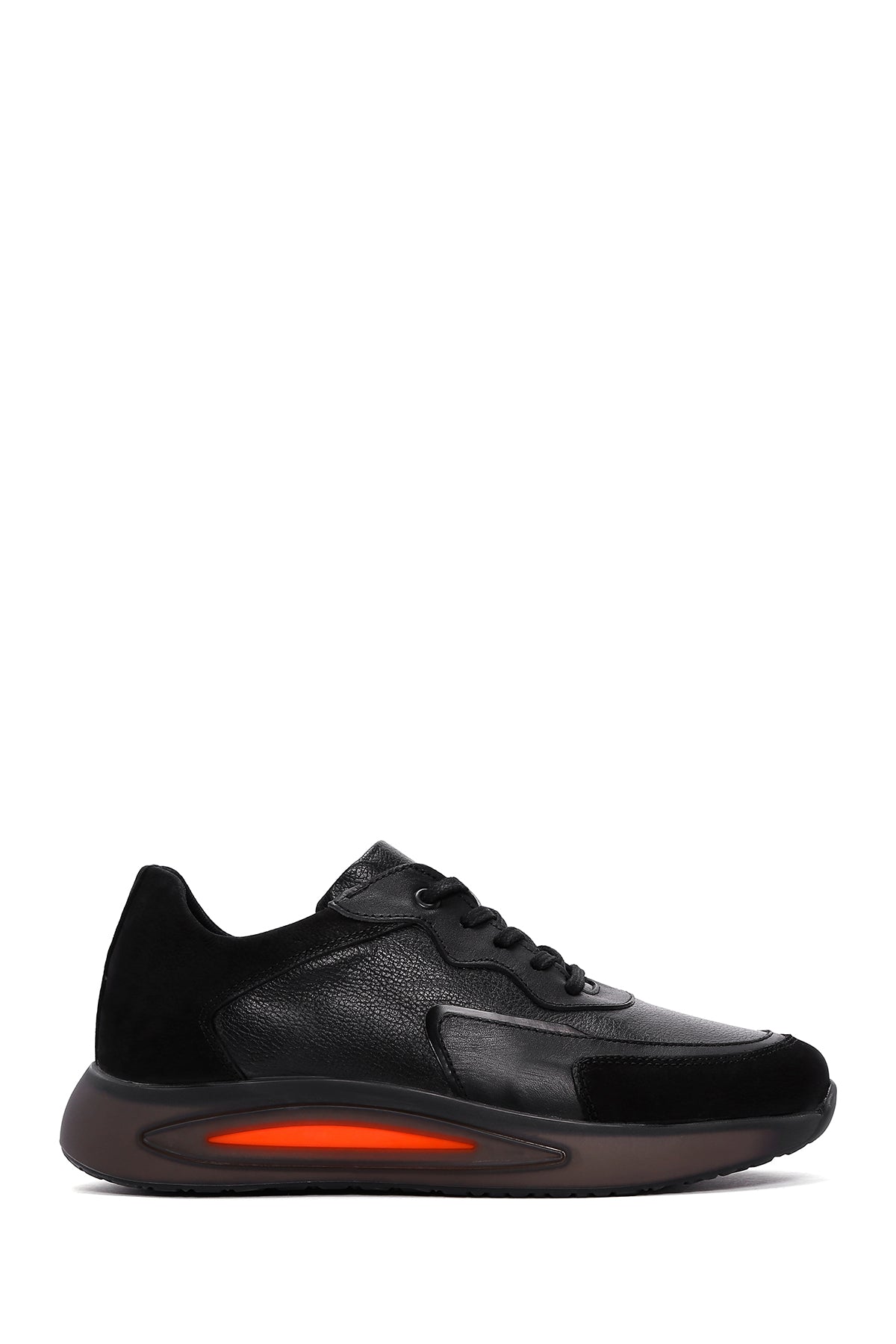 Men's Black Leather Sneaker 23WFD694114 | Derimod