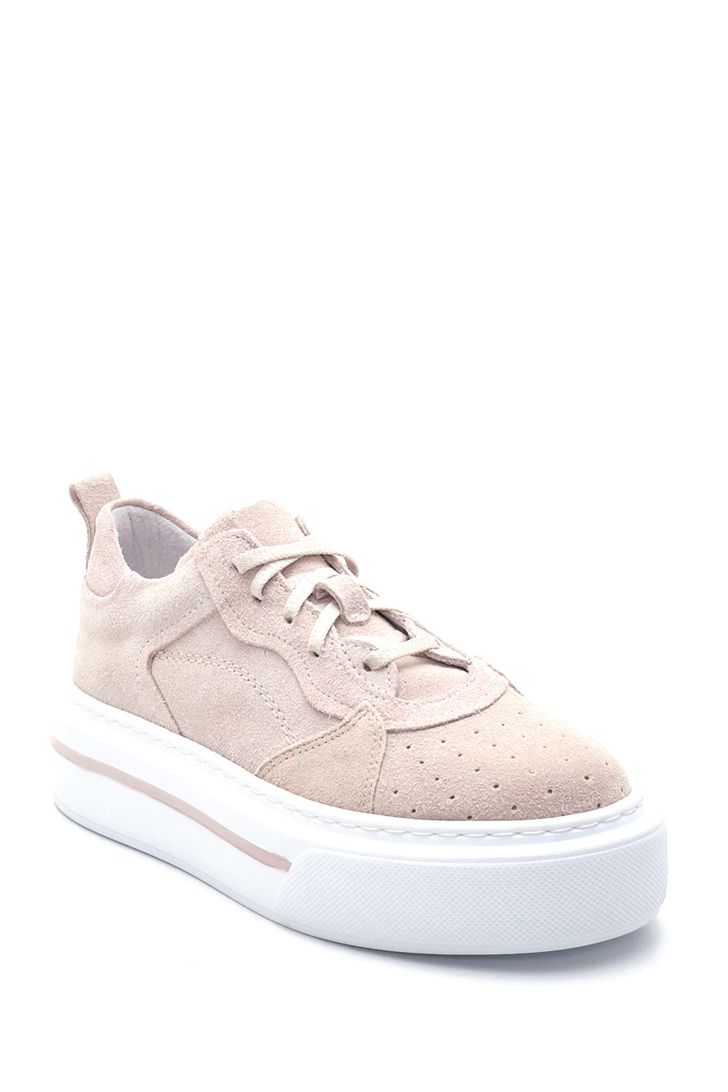 Kadın Deri Süet Yüksek Taban Sneaker