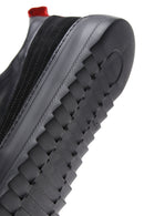 Men's Black Leather Thick Soled Sneaker | Derimod