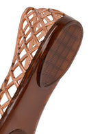 Women's Brown Jelly Ballet Flats | Derimod