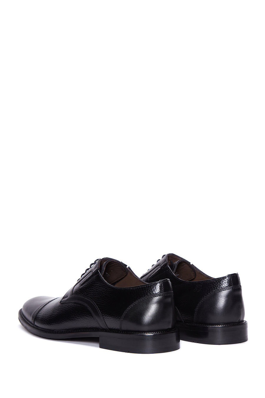 Men's Black Laced Leather Classic Shoes