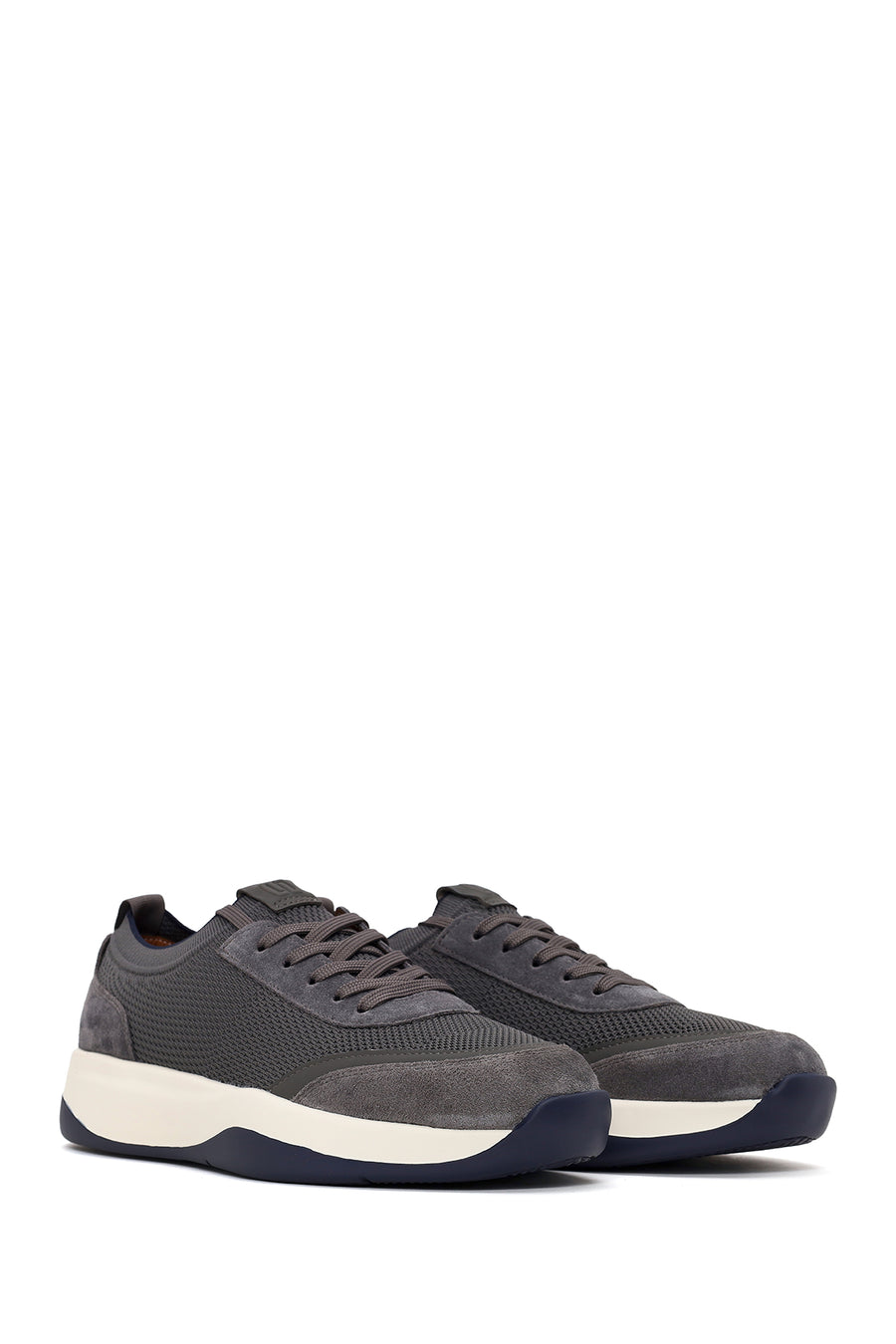 Derimod Zero Male Gray Lace-up Thick-soled Fabric Sneaker