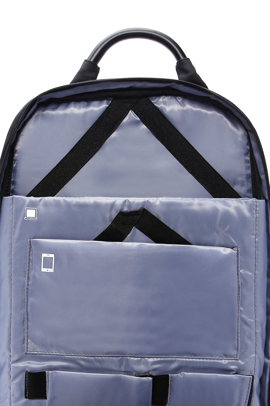 D-Pack Unisex Black Technological Fabric Backpack