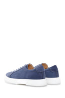 Men's Navy Blue Nubuck Leather Sneaker | Derimod