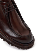 Derimod Black Male Brown Lace-up Leather Casual Shoes | Derimod