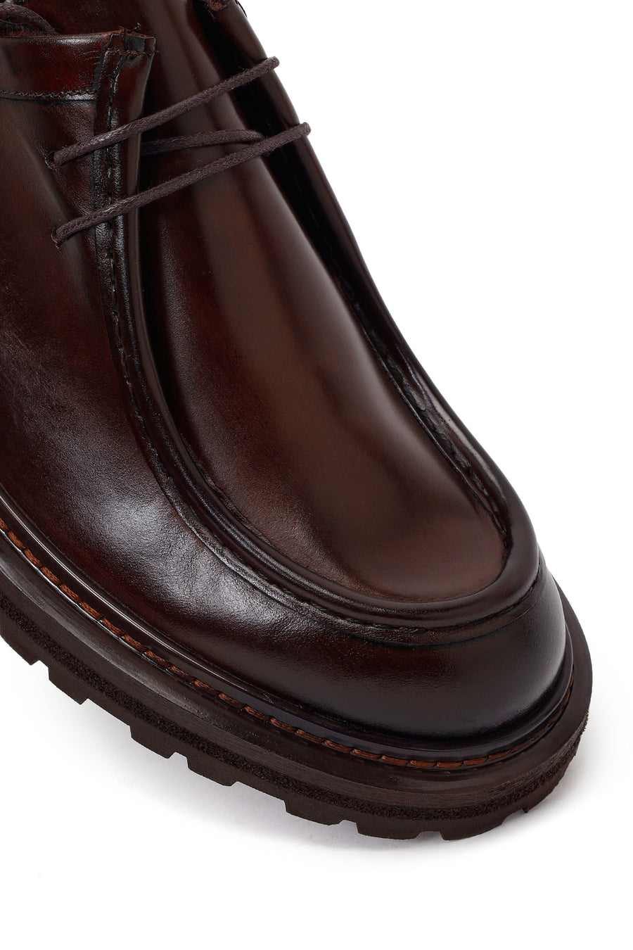 Derimod Black Male Brown Lace-up Leather Casual Shoes