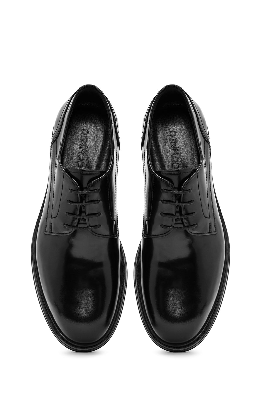 
Men's Black Lace-Up Leather Classic Shoes
