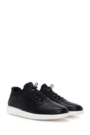 Men's Black Leather Sneaker | Derimod