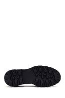 Kadın Siyah Kalın Tabanlı Deri Maskülen Loafer | Derimod