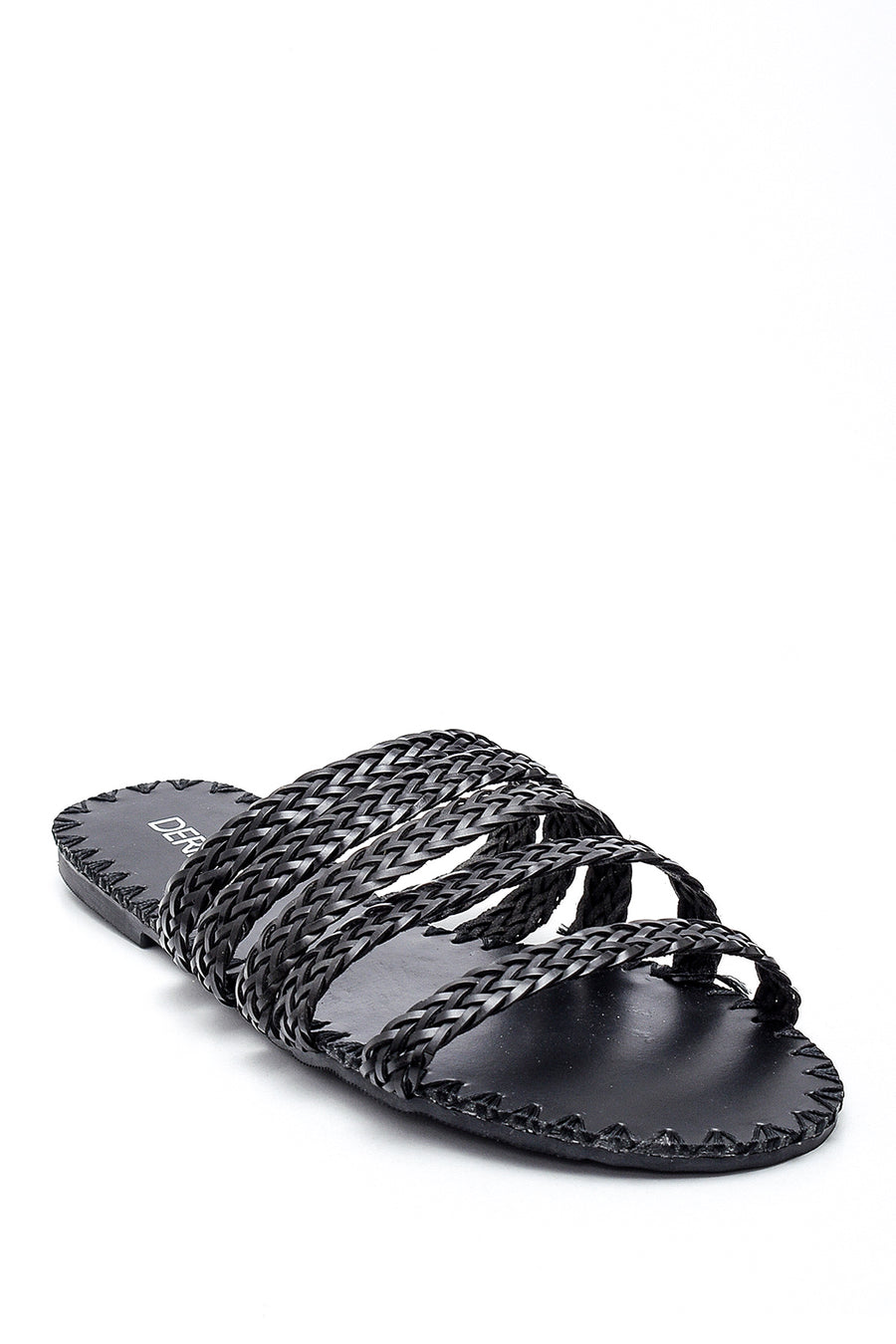 Women's Knitted Detailed Casual Flat Slippers
