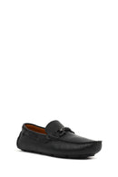 Erkek Siyah Tokalı Deri Casual Loafer | Derimod