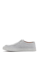 Men's Gray Lace-up Suede Leather Casual Shoes | Derimod