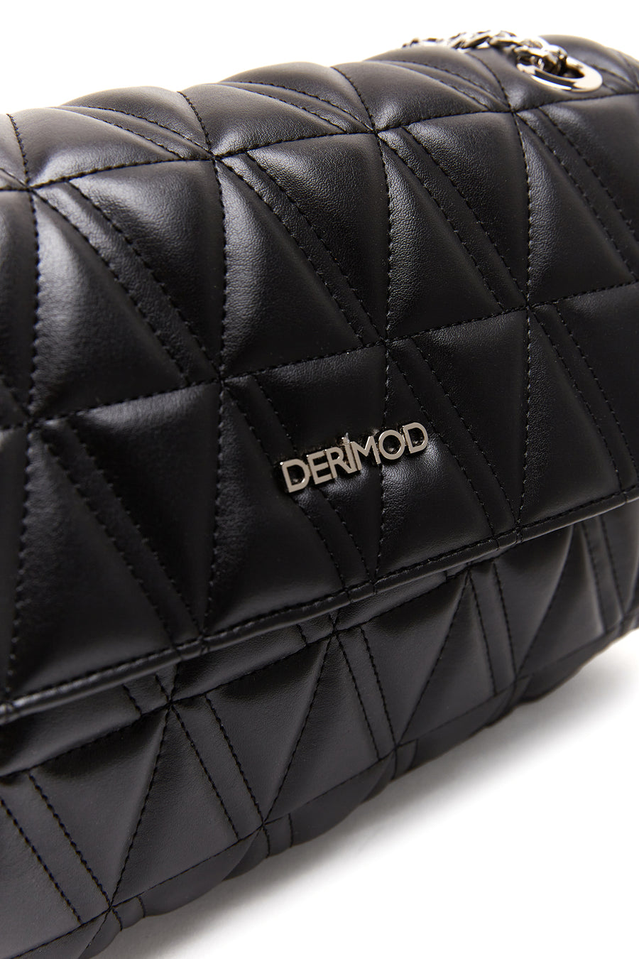 Women's Black Long Strap Quilted Shoulder Bag