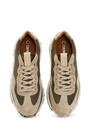 Men's Mink Lace-up Leather Sneaker | Derimod