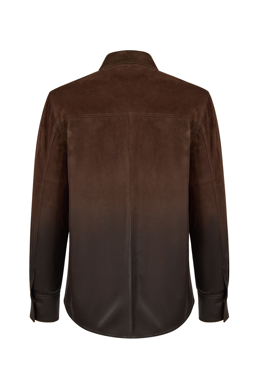 Monako Woman Brown Suede Leather Shirt