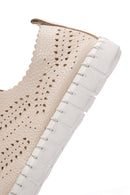 Women's Beige Leather Comfort Shoes | Derimod