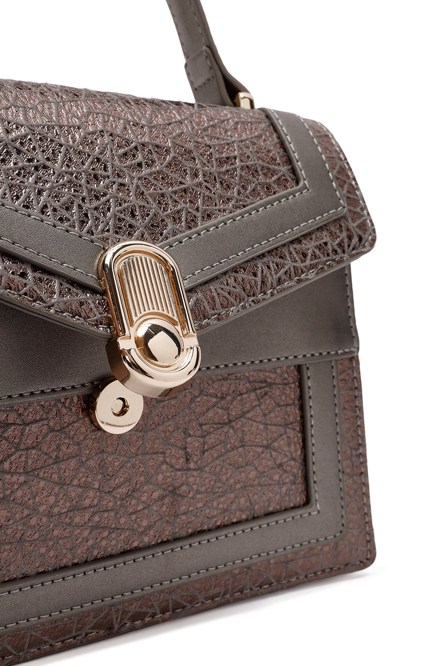 Women's Bronze Long Strap Printed Handbag