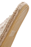 Women's Beige Knitted Espadrille Slippers | Derimod