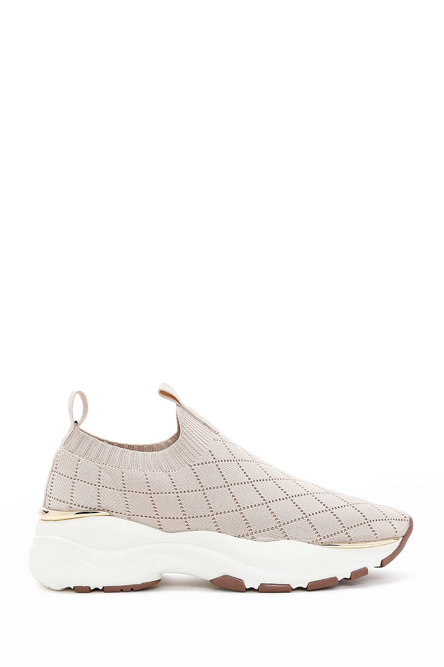 Derimod Zero Women's Beige Patterned Thick Soled Sneakers 25SFD43036F | Derimod