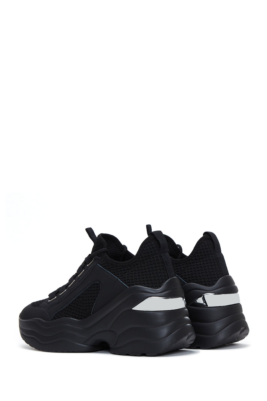 Kadın Siyah Kalın Tabanlı Sneaker