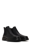 Male Black Leather Chelsea Boots | Derimod