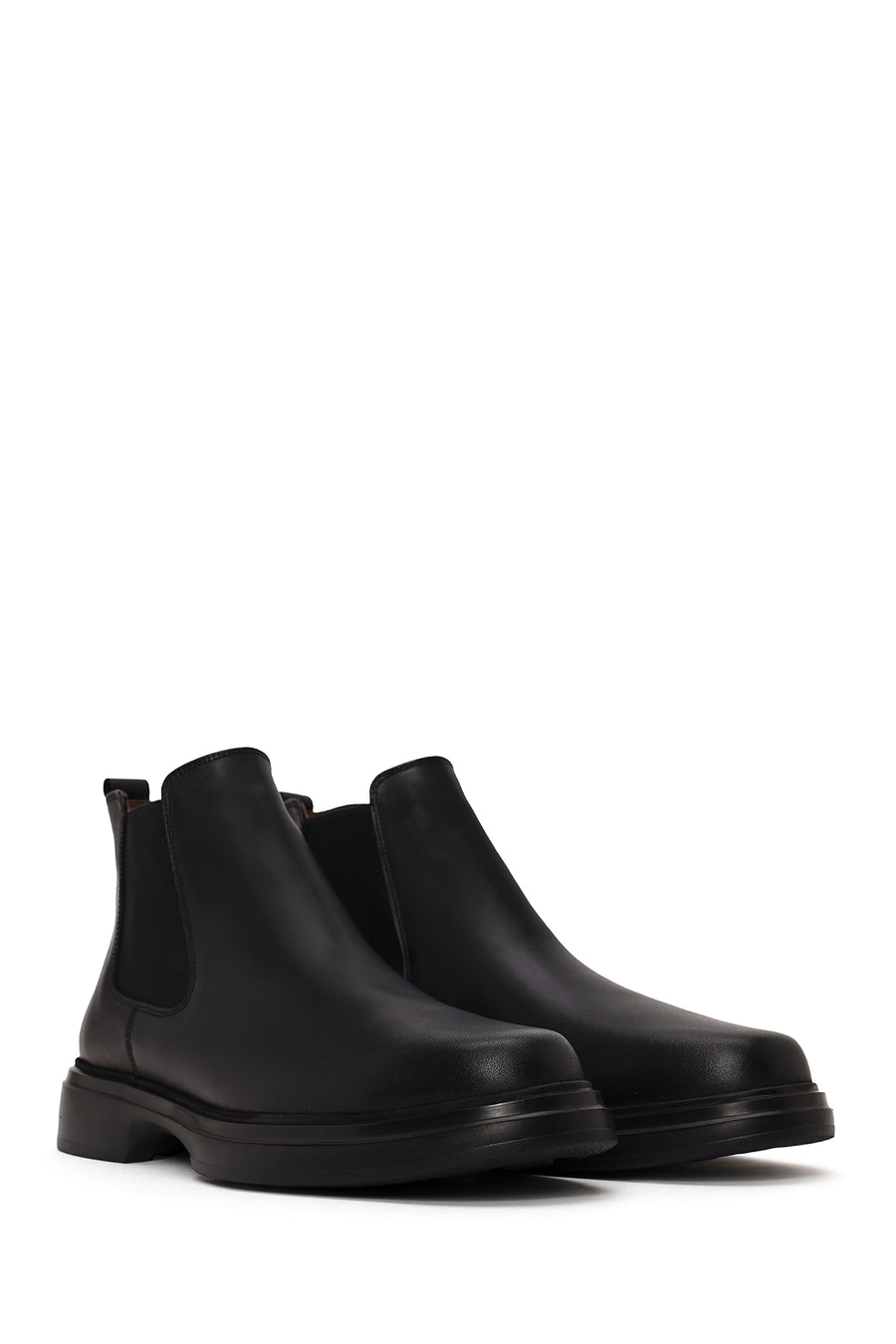 Male Black Leather Chelsea Boots