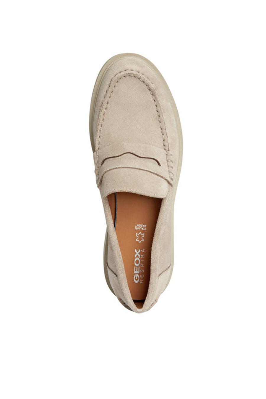 Geox Kadın Bej D Spherica Ec1 Süet Deri Maskülen Loafer