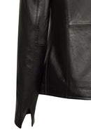 Martha Woman Black Short Leather Jacket | Derimod