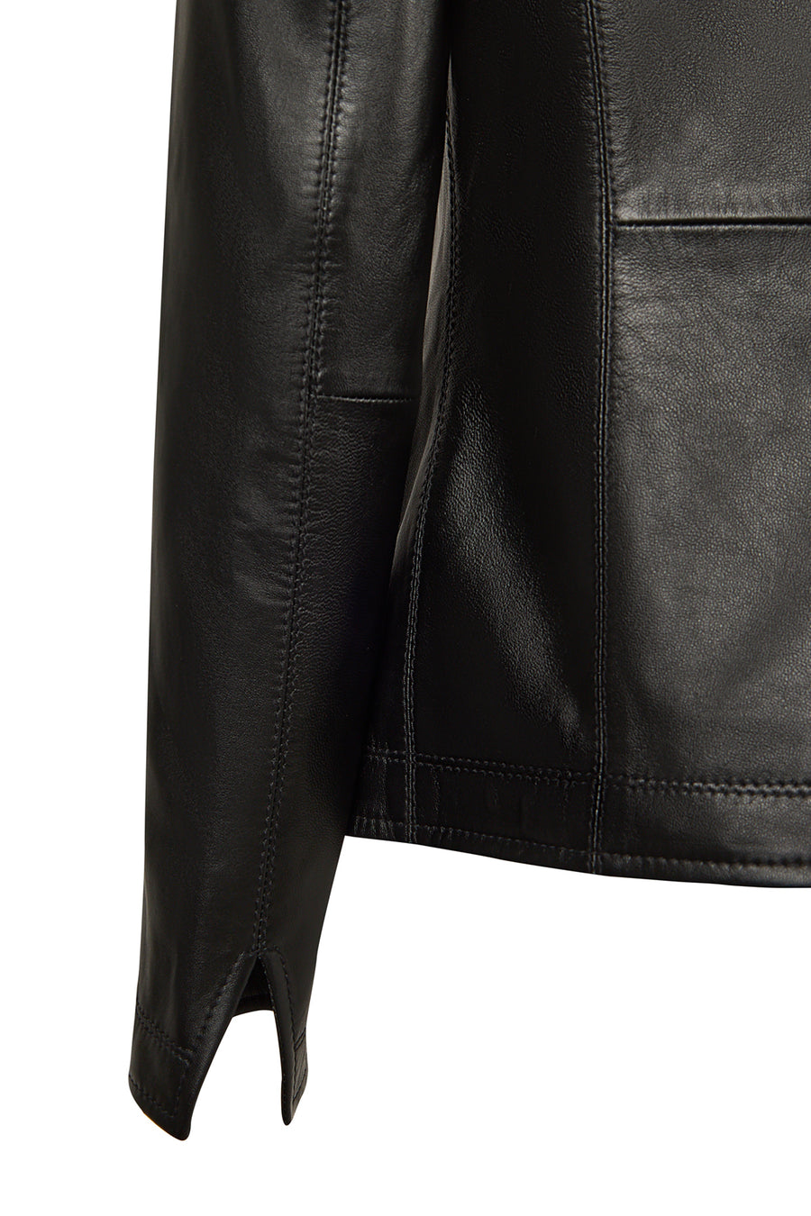 Martha Woman Black Short Leather Jacket