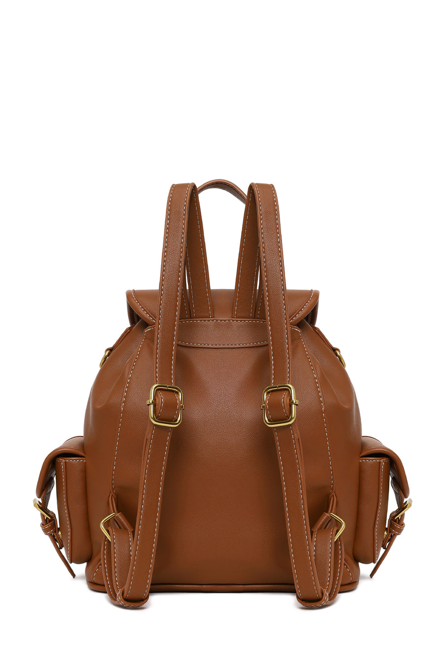 Woman Brown Casual Backpack