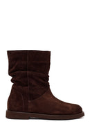 Woman Brown Suede Boots | Derimod