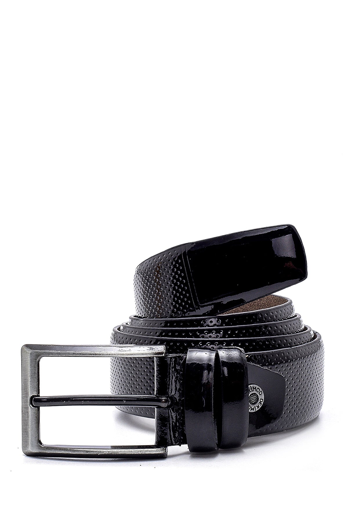 Men's Black Leather Patent Leather Belt 000A2D1200816 | Derimod